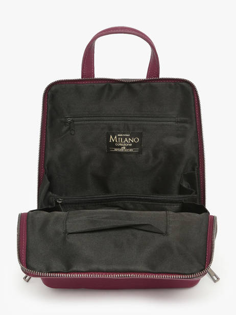 Rugzak /schoudertas Milano Violet caviar CA240615 ander zicht 2